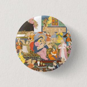 Klassieke Kerststal – Sacred Heritage Fine Art Ronde Button 3,2 Cm