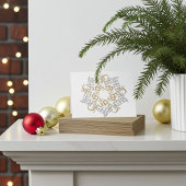 Klassieke Kerstster Goud Zilver Kalligrafie Kunst