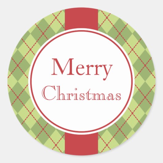 Klassieke Kerststickers Ronde Sticker (Voorkant)