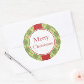 Klassieke Kerststickers Ronde Sticker (Envelop)