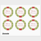 Klassieke Kerststickers Ronde Sticker (Vel)