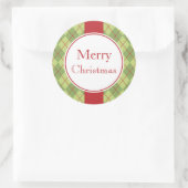 Klassieke Kerststickers Ronde Sticker (Tas)