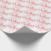 Klassieke  kerststijl rood en wit cadeaupapier (Hoek)