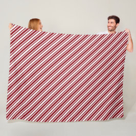 Klassieke Kerststok Streep Fleece Deken