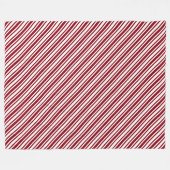 Klassieke Kerststok Streep Fleece Deken (Voorkant (Horizontaal))