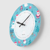 Klassieke kerstsymbolen grote klok (Hoek)