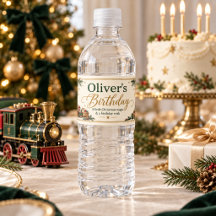 Klassieke Kersttrein Verjaardag Waterfles