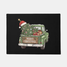 Klassieke Kersttruck Prettig Kerstfeest Mannen Vro