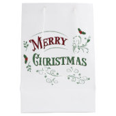 Klassieke Kersttypografie Medium Cadeauzakje (Achterkant)