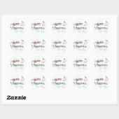 Klassieke Kersttypografie Ronde Sticker (Vel)