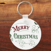 Klassieke Kersttypografie Sleutelhanger (Achterkant)