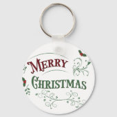 Klassieke Kersttypografie Sleutelhanger (Achterkant)