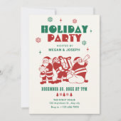 Klassieke kerstvakantie van de kerstman kaart (Voorkant)