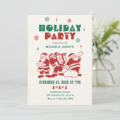 Klassieke kerstvakantie van de kerstman kaart (Staand voorkant)