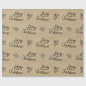 Klassieke Kerstverlichting met Kraft-papier  Cadeaupapier (Vlak)