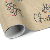 Klassieke Kerstverlichting met Kraft-papier  Cadeaupapier (Rol Hoek)