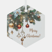 Klassieke kerstversiering glas ornament (Voorkant)