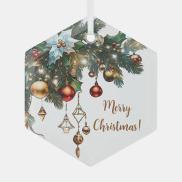 Klassieke kerstversiering glas ornament