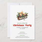 Klassieke Kerstversiering Hulst Bessen Uitnodiging (Voorkant)