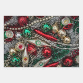 Klassieke kerstversiering inpakpapier vel (Voorkant)