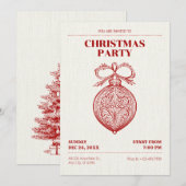 klassieke kerstversiering kaart (Voorkant / Achterkant)