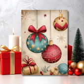 Klassieke kerstversiering schat  kaart