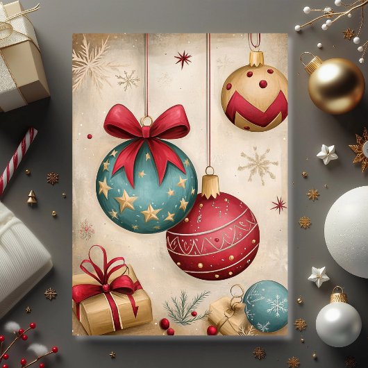 Klassieke kerstversiering schat  kaart