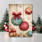 Klassieke kerstversiering schat  kaart