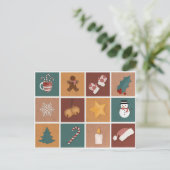 Klassieke kerstversieringen feestdagenkaart (Staand voorkant)