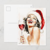 Klassieke Kerstvreugde in Waterverf Feestdagenkaart (Voorkant / Achterkant)