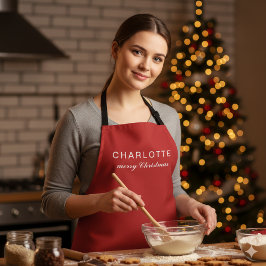 Klassieke Kerstvreugde Vrolijk Kerst Schort