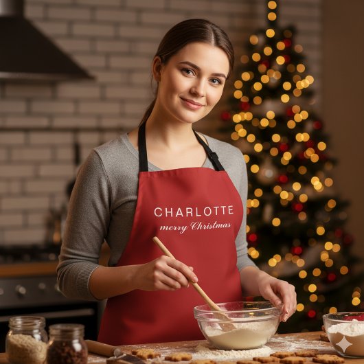 Klassieke Kerstvreugde Vrolijk Kerst Schort