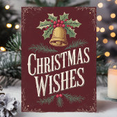 Klassieke Kerstwensen  Bell Feestdagen Kaart