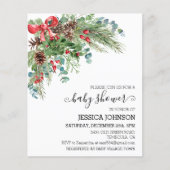 Klassieke kerstwinter Baby shower begroting (Voorkant)