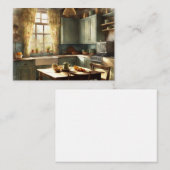 Klassieke keuken blanco notitiekaart notitiekaartje (Voorkant / Achterkant)