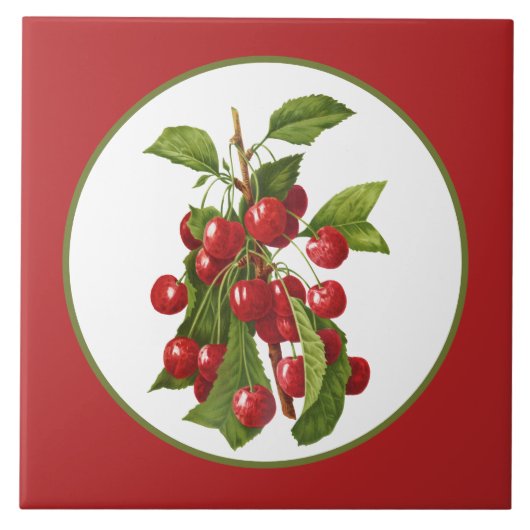 Klassieke keuken kersenfruit tegeltje (Voorkant)