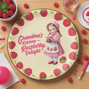 Klassieke Keuken van Oma Frambozen Genot Papieren Bordje