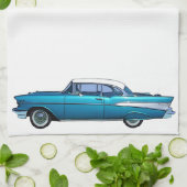 Klassieke keukenhanddoek 1957 Chevy Bel Aire (Gevouwen)