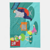 Klassieke keukenhandleiding van 1950 theedoek (Verticaal)