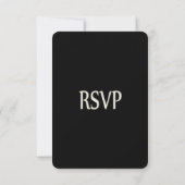 Klassieke keuze voor zwart-wit menu RSVP (Achterkant)