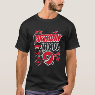 Klassieke Kids 9e Verjaardag Ninja Verjaardag Jong T-shirt
