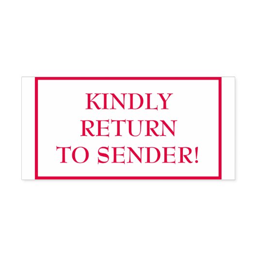 Klassieke "KINDELIJK TERUG NAAR VERZENDING!" Rubbe Zelfinktende Stempel (Design)