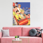 Klassieke Kinderballonnen Hond Roller Coaster Rit Canvas Afdruk (Insitu (Woonkamer))