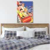 Klassieke Kinderballonnen Hond Roller Coaster Rit Canvas Afdruk (Insitu (Slaapkamer))