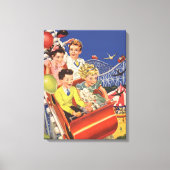 Klassieke Kinderballonnen Hond Roller Coaster Rit Canvas Afdruk (Voorkant)
