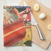 Klassieke Kinderballonnen Hond Roller Coaster Rit Theedoek (Quarter Fold)