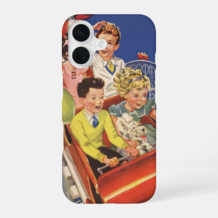 Klassieke kinderballonnen Honden Achtbaanrit iPhone 16 Hoesje