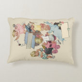 Klassieke kinderen die plezier hebben met speelgoe accent kussen (Achterkant)