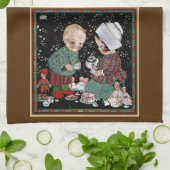 Klassieke kinderen hebben een denkbeeldig theekran theedoek (Gevouwen)