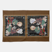 Klassieke kinderen hebben een denkbeeldig theekran theedoek (Horizontaal)